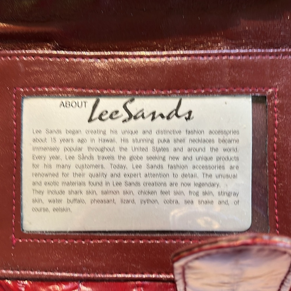 Vintage Lee Sands bi-fold Eel Skin Wallet - Picture 10 of 10